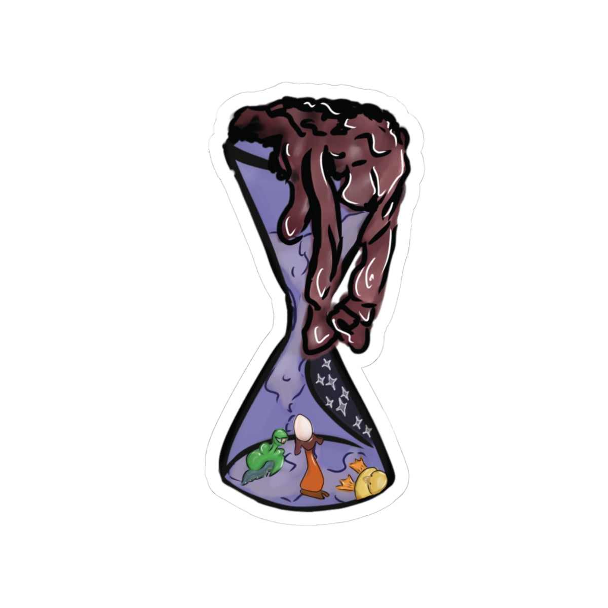 vinyl sticker: The Hourglass