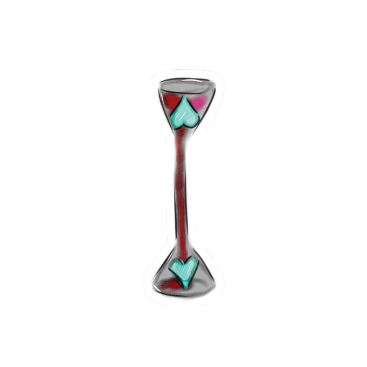 vinyl sticker: Heart Hourglass