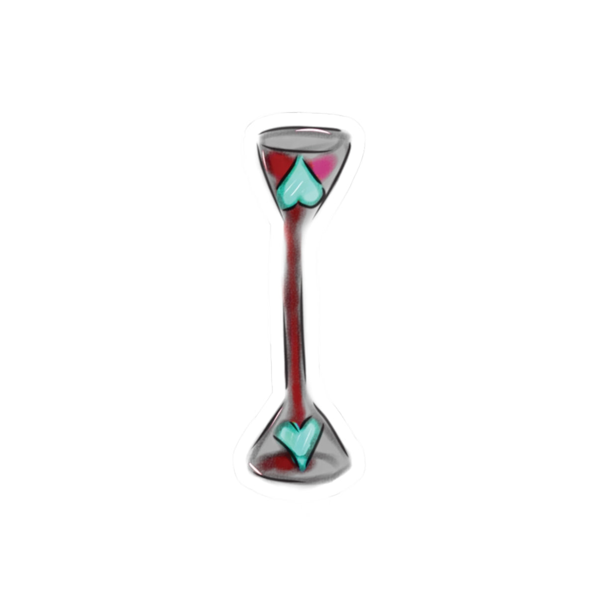 vinyl sticker: Heart Hourglass